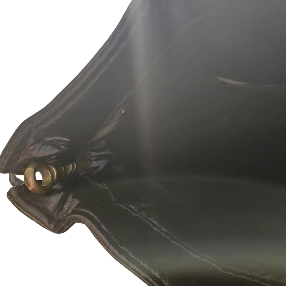 Vintage Black Leather Clutch